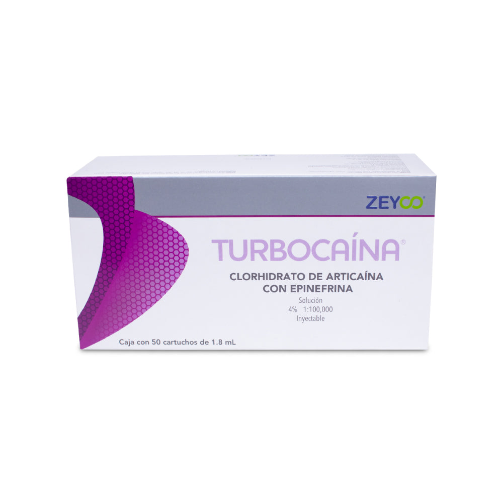 TURBOCAINA ARTICAINA 4% CON EPINEFRINA BLISTER CJ. C/50 PZAS.