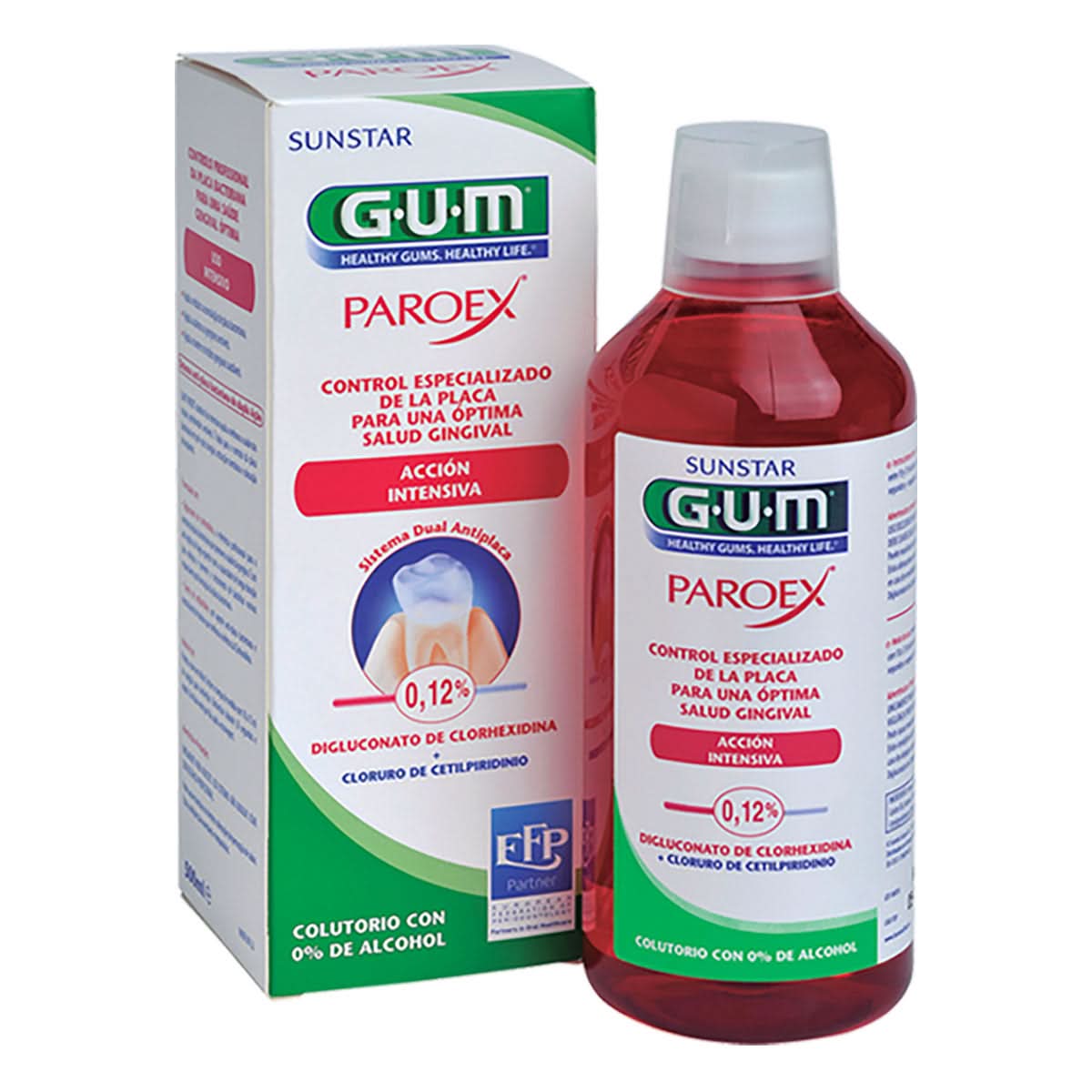 ENJUAGUE BUCAL PAROEX 500 ML .12%