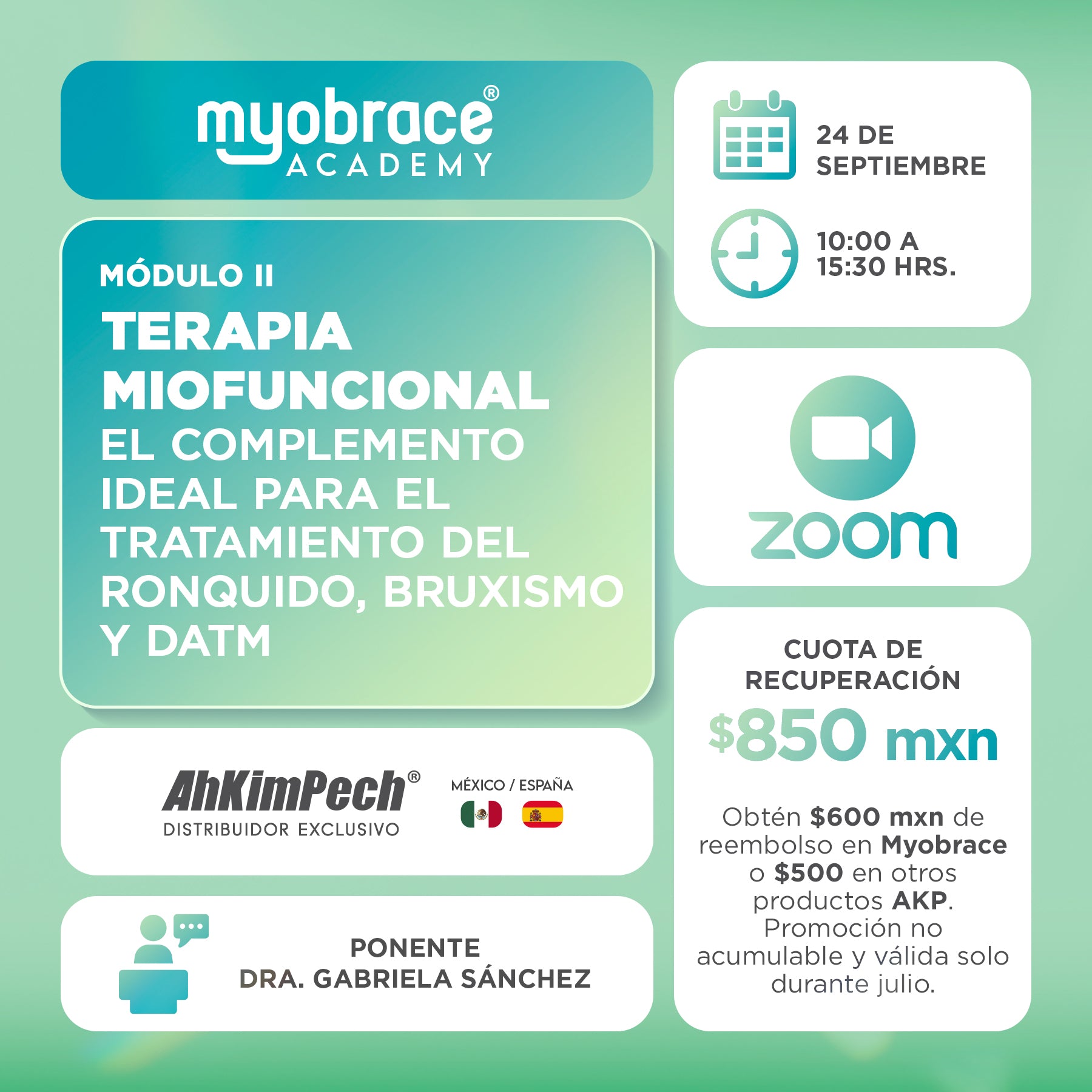Curso Myobrace Módulo 2: Alternativa de tratamiento para pacientes con disfunción de ATM en conjunto con actividades miofuncionales