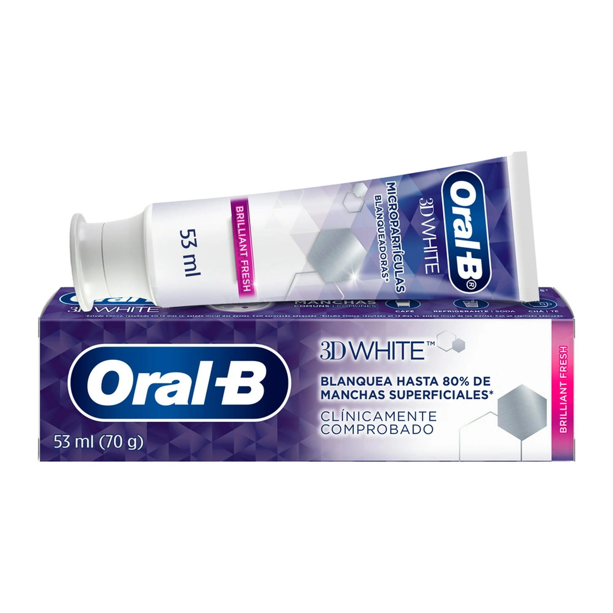 Pasta Dental Oral-B 3D White, Brilliant Fresh 53 ml.