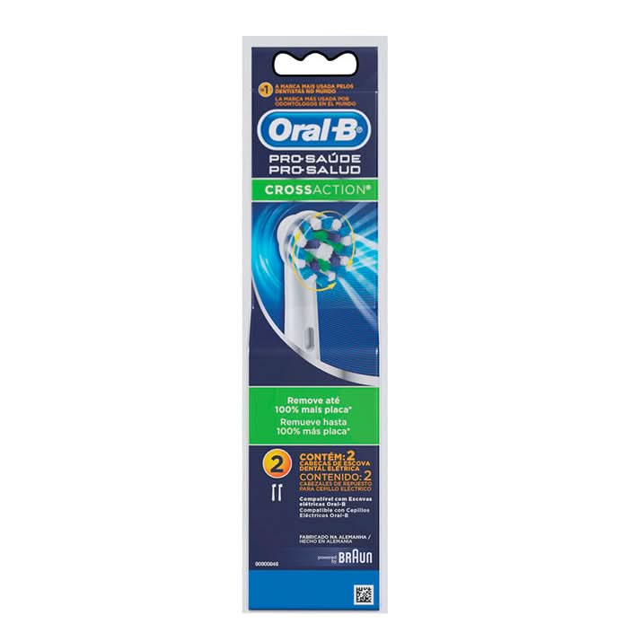 Oral-B Pro-Salud Cross Action Cabezales De Repuesto Para Cepillo Eléctrico 2 Unidades