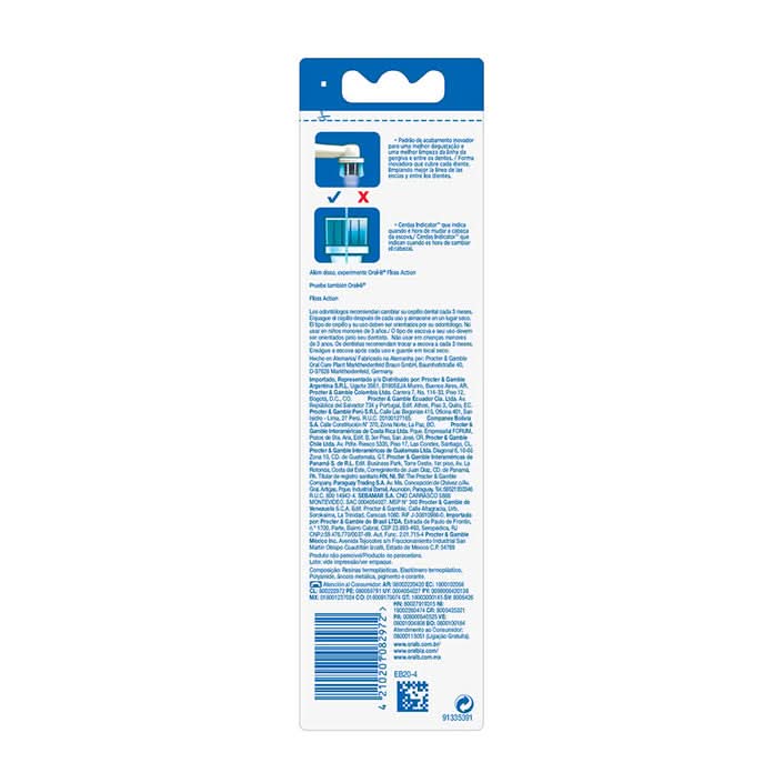Oral-B Pro Salud Precision Clean Cabezales De Repuesto Para Cepillo Dental Eléctrico 4 Unidades