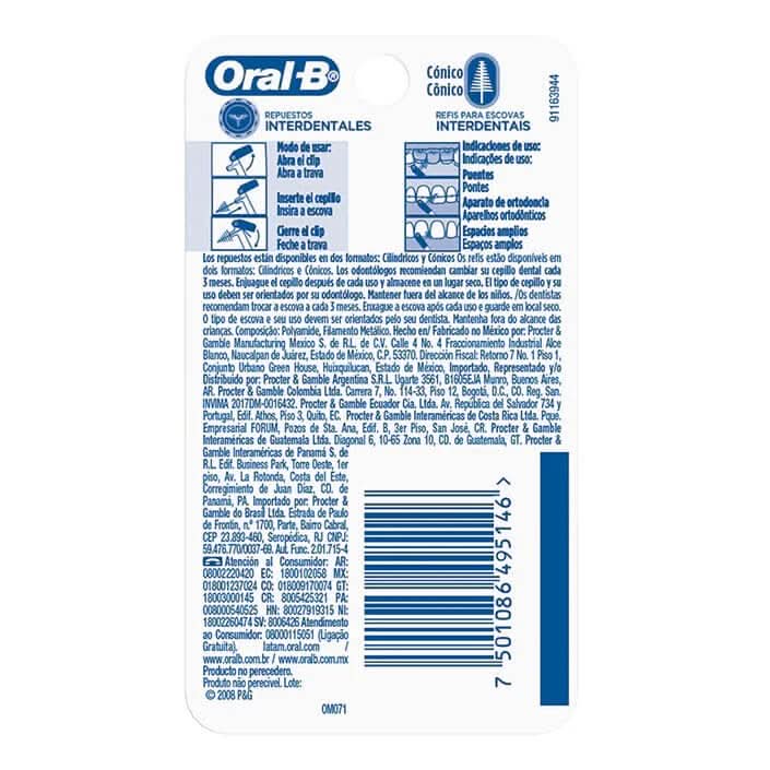 Repuestos Interdentales para Ortodoncia Oral-B Unidades