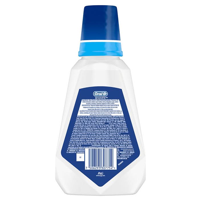 Oral-B 3D White Whitening Días Enjuague Bucal Blanqueador 273 ml