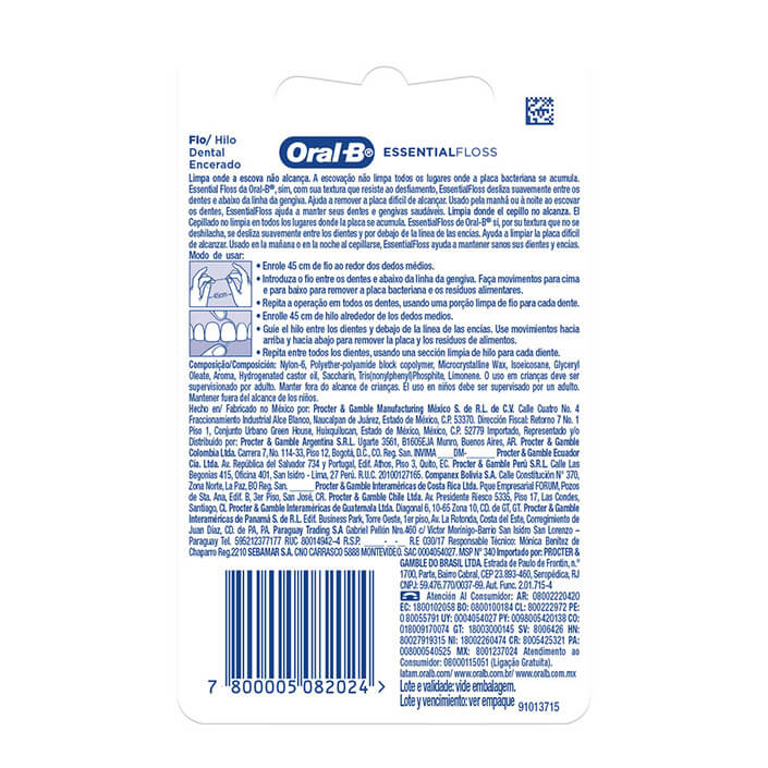 Oral-B Essential Floss Hilo Dental 50 m