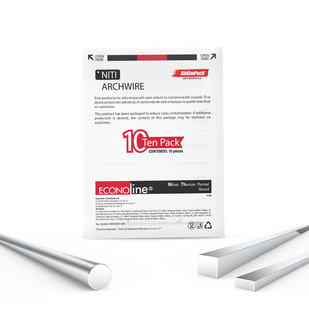 Arcos NI-TI Térmicos Econoline® paq. C/10 pzas.