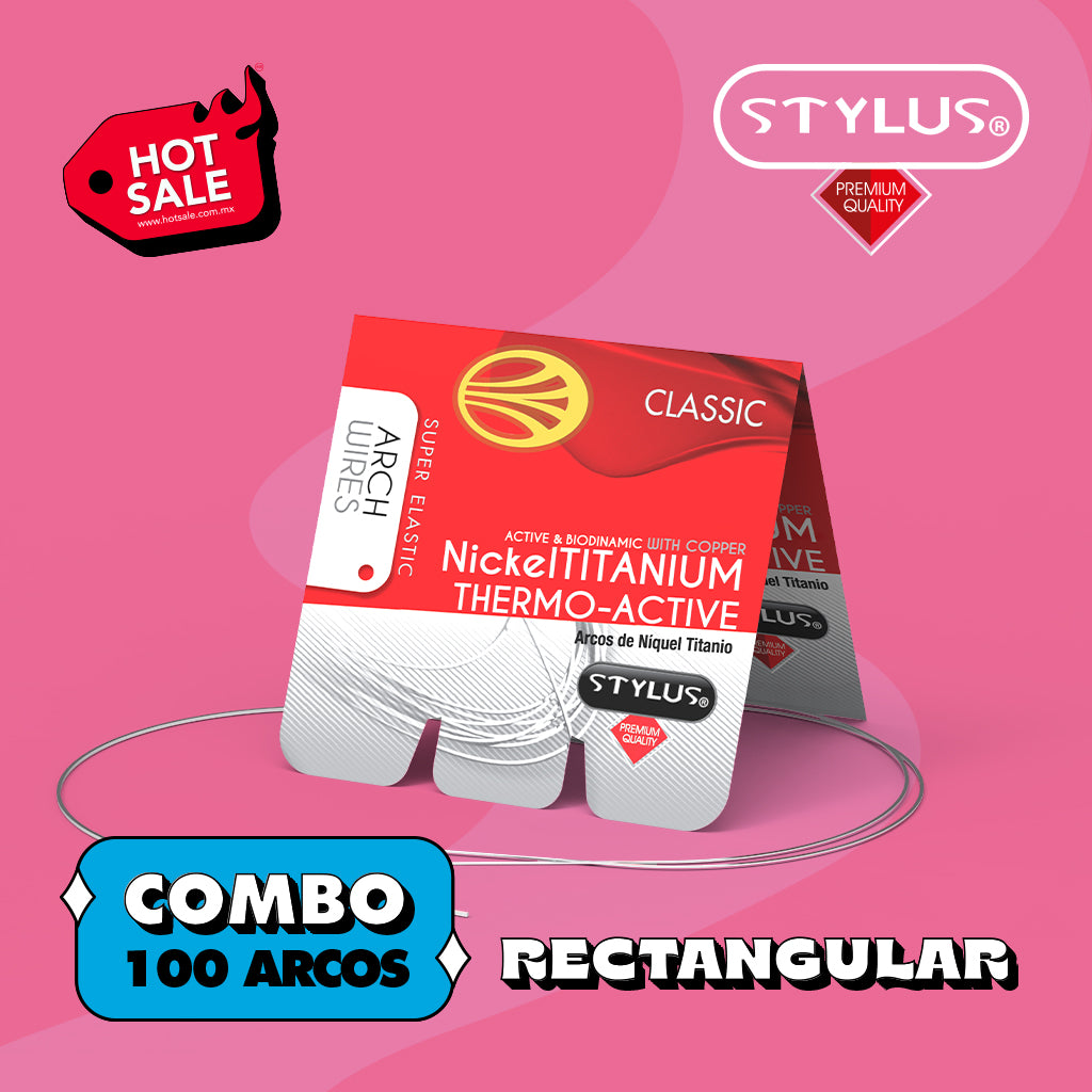 Combo 10 paquetes (5 upper + 5 lower) de Arcos Termo Activo Classic Stylus (100 pzs)