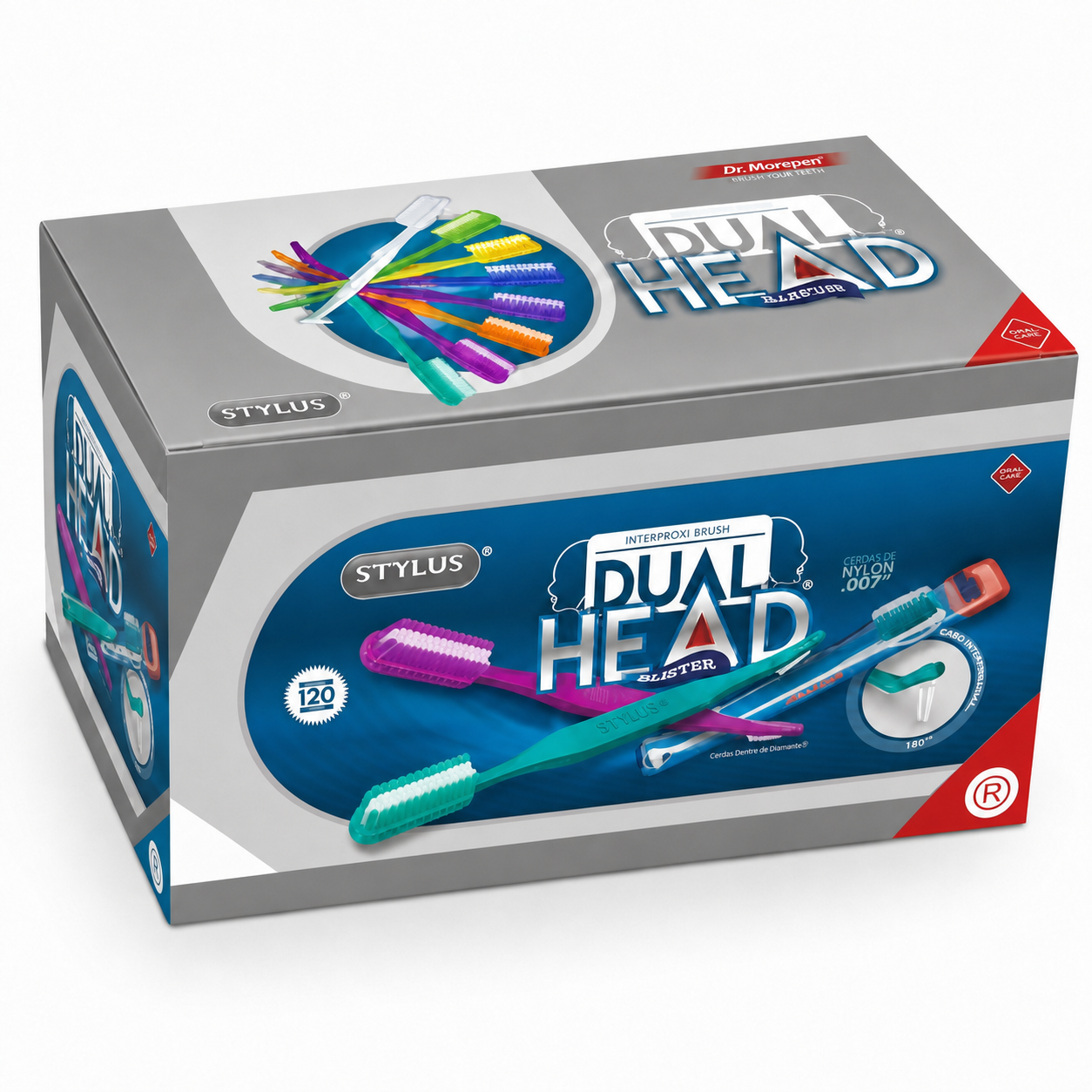 Cepillos Dual Head Blíster Stylus (Regular)