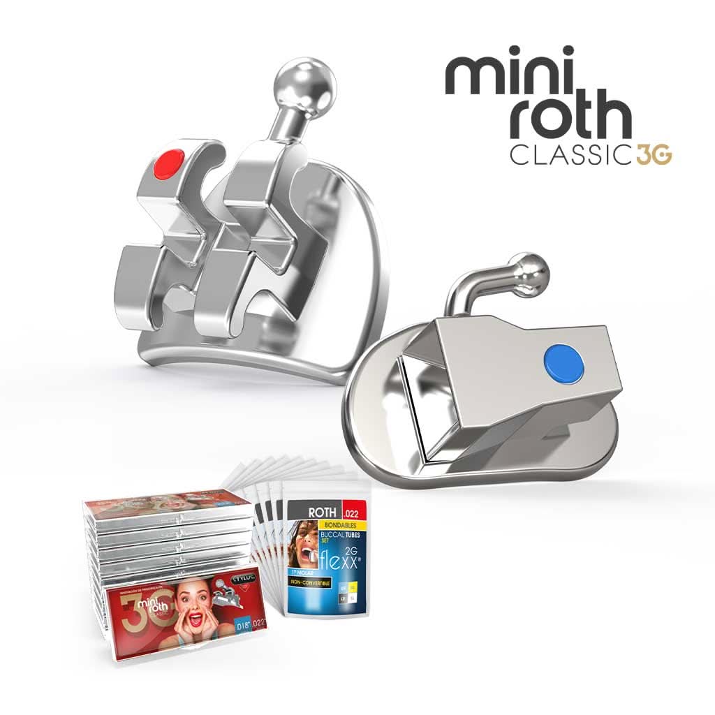 COMBO 10 SETS BRACKET ROTH MINI 3G + 10 SETS TUBOS ROTH FLEXX 2G