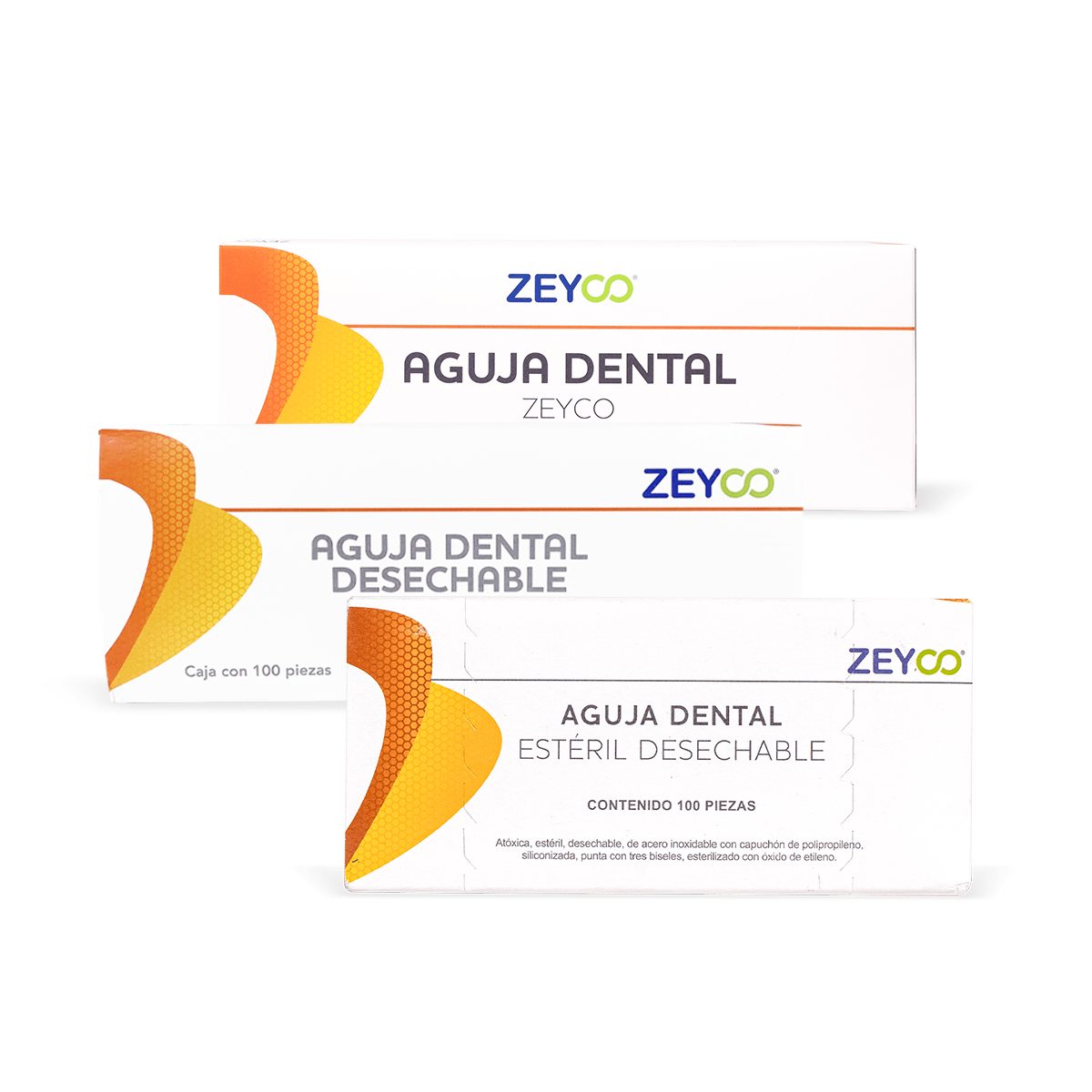 AGUJA DENTAL ZEYCO CAJA C/100 PZAS.