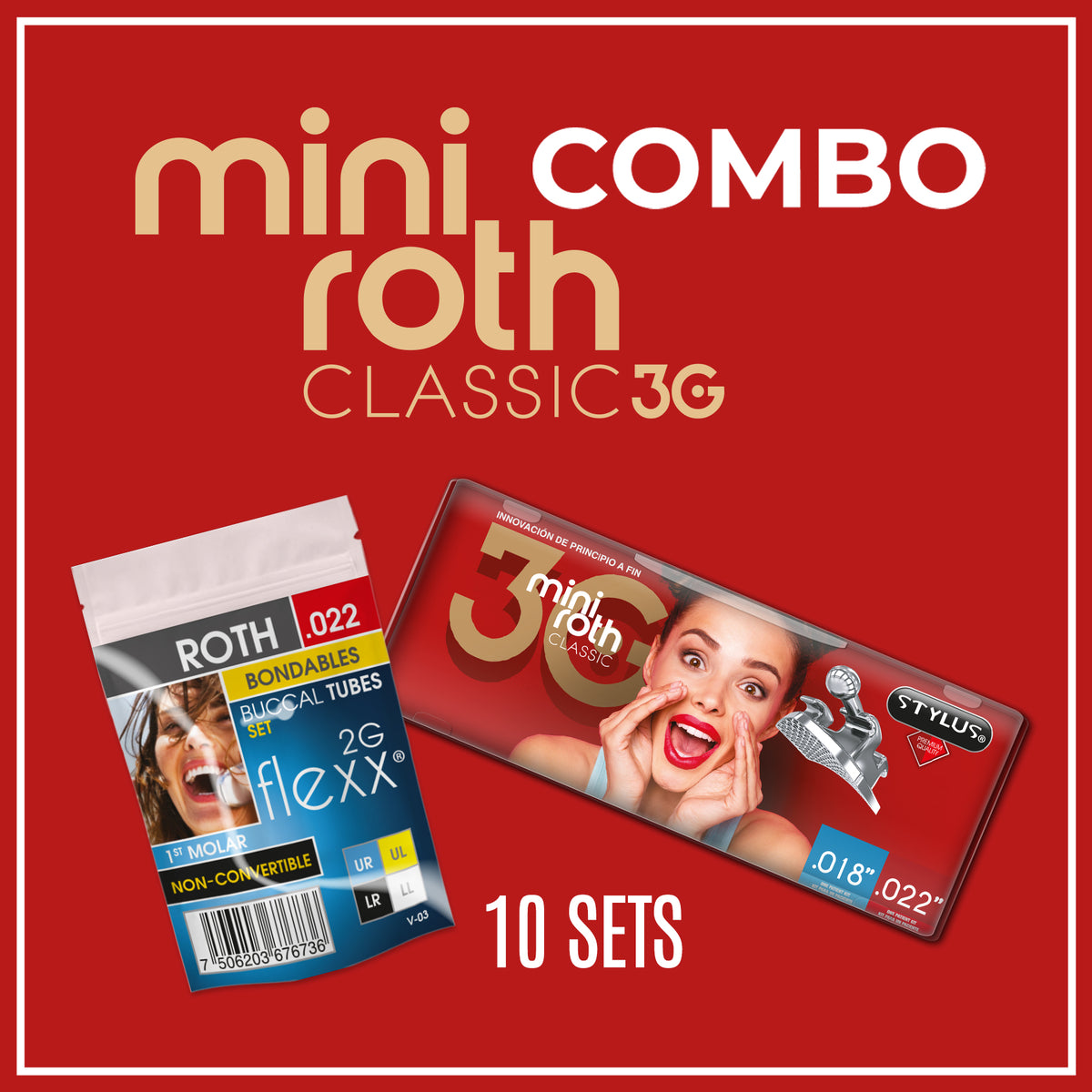 Combo Mini Roth 3G 10 Sets de Brackets + 10 Sets de Tubos – AhKimPech