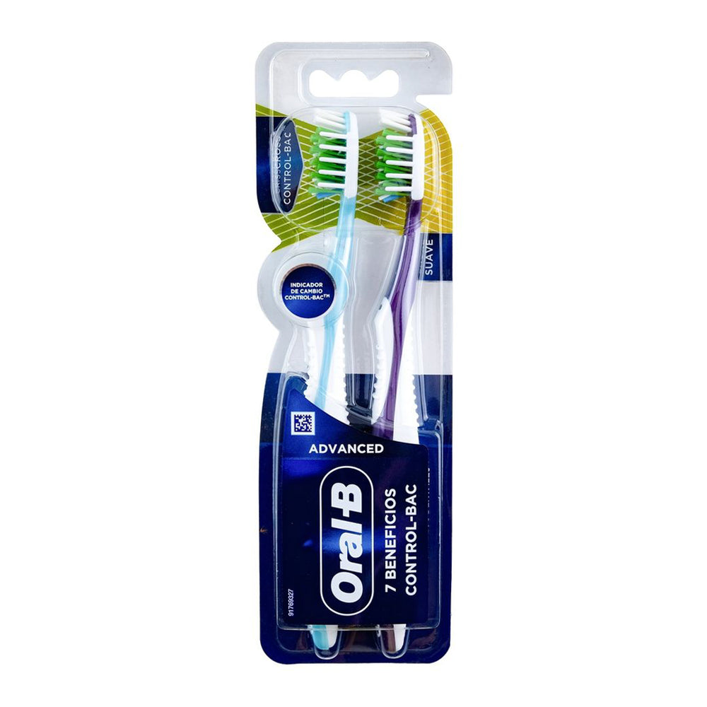 Oral-B Advanced 7 Beneficios Control-Bac Cepillo Dental 2 Unidades