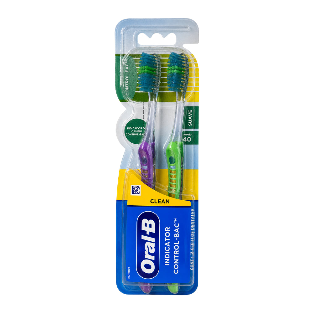 Oral-B Clean Indicator Control Bac Cepillo Dental Suave 2 Unidades (1038)