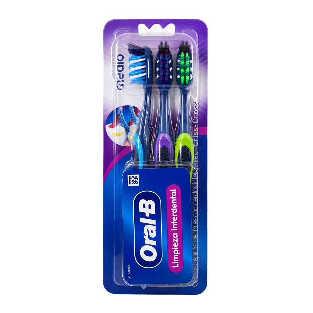 Oral-B Criss Cross Cepillo Dental 3 Unidades (9712)
