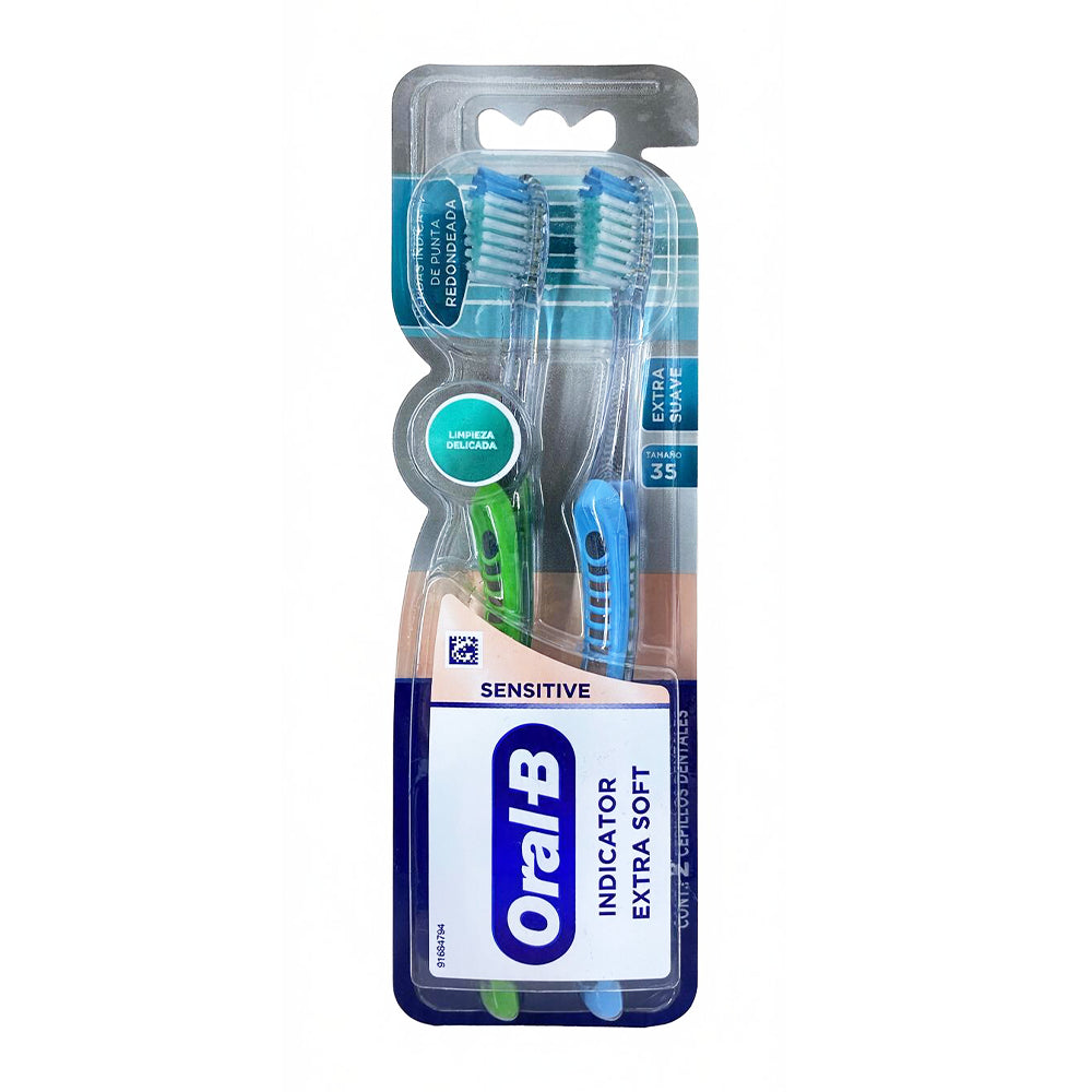 Oral-B Sensitive Indicator Extra Soft Cepillo Dental 2 Unidades (0987)