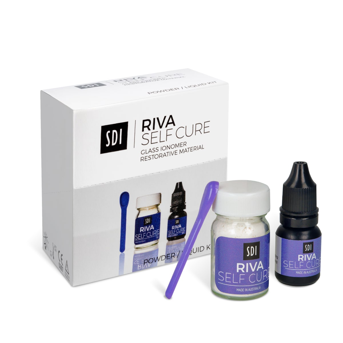 IONOMERO DE VIDRIO AUTOCURABLE RESTAURADOR POLVO 10g LIQUIDO 5.2mL - RIVA SC A2 MED