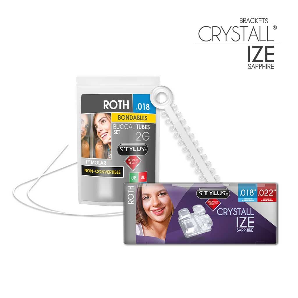 1 Set Brackets Roth Crystall Ize con Set de Tubos, Arcos de Inicio y 1 Módulo Short