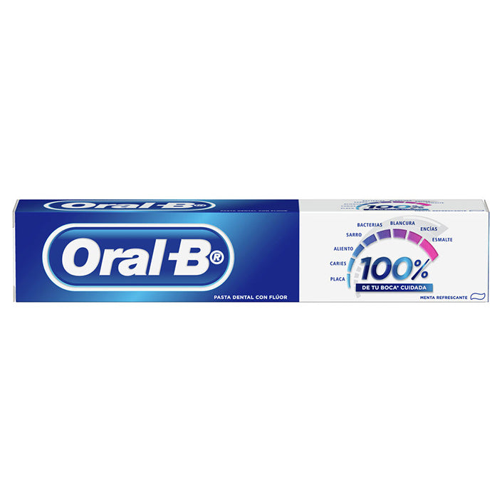 Oral-B 100% Menta Refrescante Pasta Dental Con Flúor 120 ml  1 Unidad