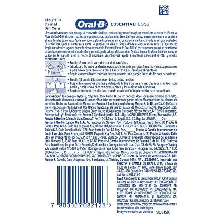 Oral-B Essential Floss Hilo Dental 50ml